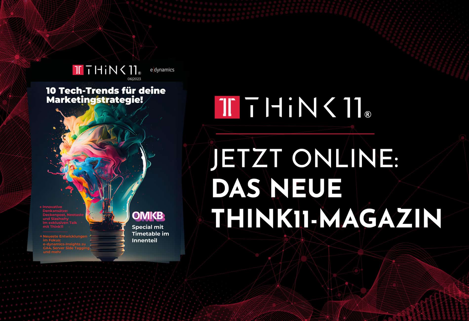Titelbild zum Artikel: Think11 Magazin 2023: 10 Tech-Trends, Talks und Cases für Marketing-Verantwortliche