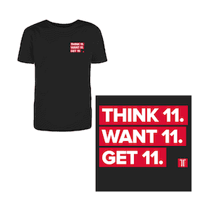 THINK 11. WANT 11. GET 11. (rot)